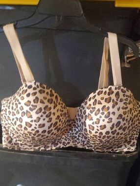 Cacique Leopard Print Padded Bra in Beige and Brown